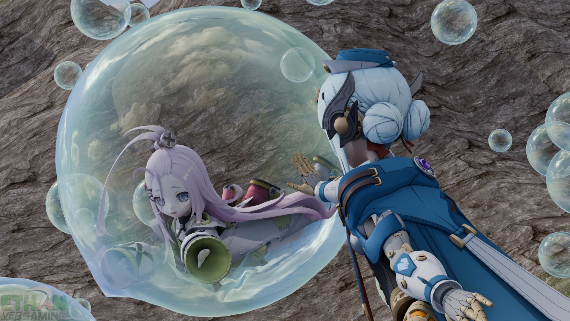 シーグラスアート　シャボン玉アカリHaHaKo様♡リクエスト シーグラスアート くまさん魚釣り 梅雨 hirokopon様