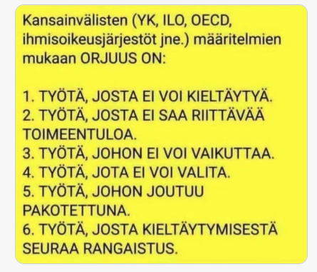 KorhonenMla's tweet photo. #orjatyö #perustuslaki #ILO #OECD #YK #ihmisoikeudet #työttömyys #perusturva #joutuminen
#toimeentulo #riittÀvyys #politiikka #hallitus #kiusaaminen #syrjintÀ #eriarvoisuus #kela https://t.co/ChgpADHLhT