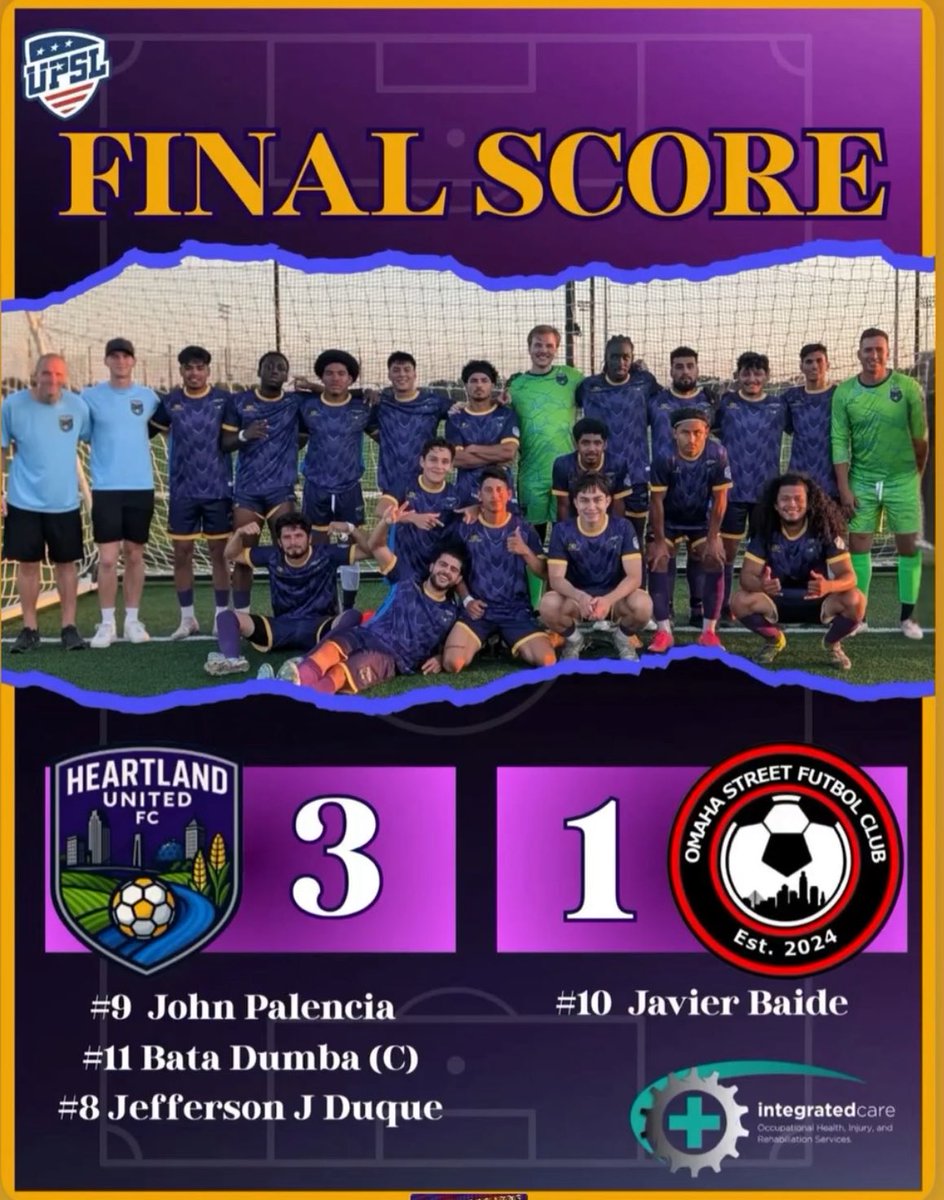 HeartUnitedFC's tweet photo. Heartland United FC claims their first points of the campaign with a 3-1 victory over defending champions Omaha Street. https://t.co/5jAWCnW33v