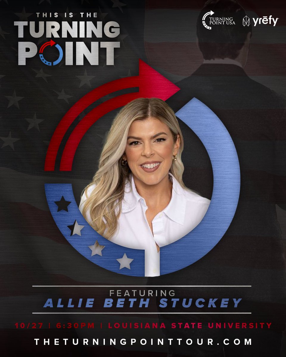 Honored to join Turning Point’s college tour this fall. We’re not going anywhere. 

For Jesus, for America, for Charlie 🙏🏼