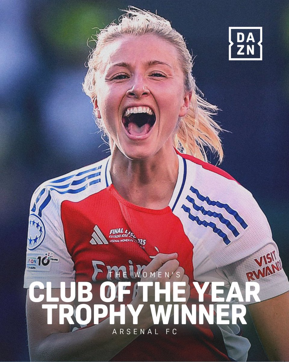 DAZNWFootball's tweet image. Arsenal win the Women’s Club of the Year! 🤩🏆