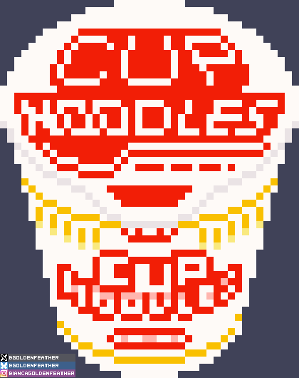 BGoldenfeather's tweet photo. Cup noodles!!

#pixelart #pixelartist #ドット絵 #food #食べ物 https://t.co/FdsKCMQmpV