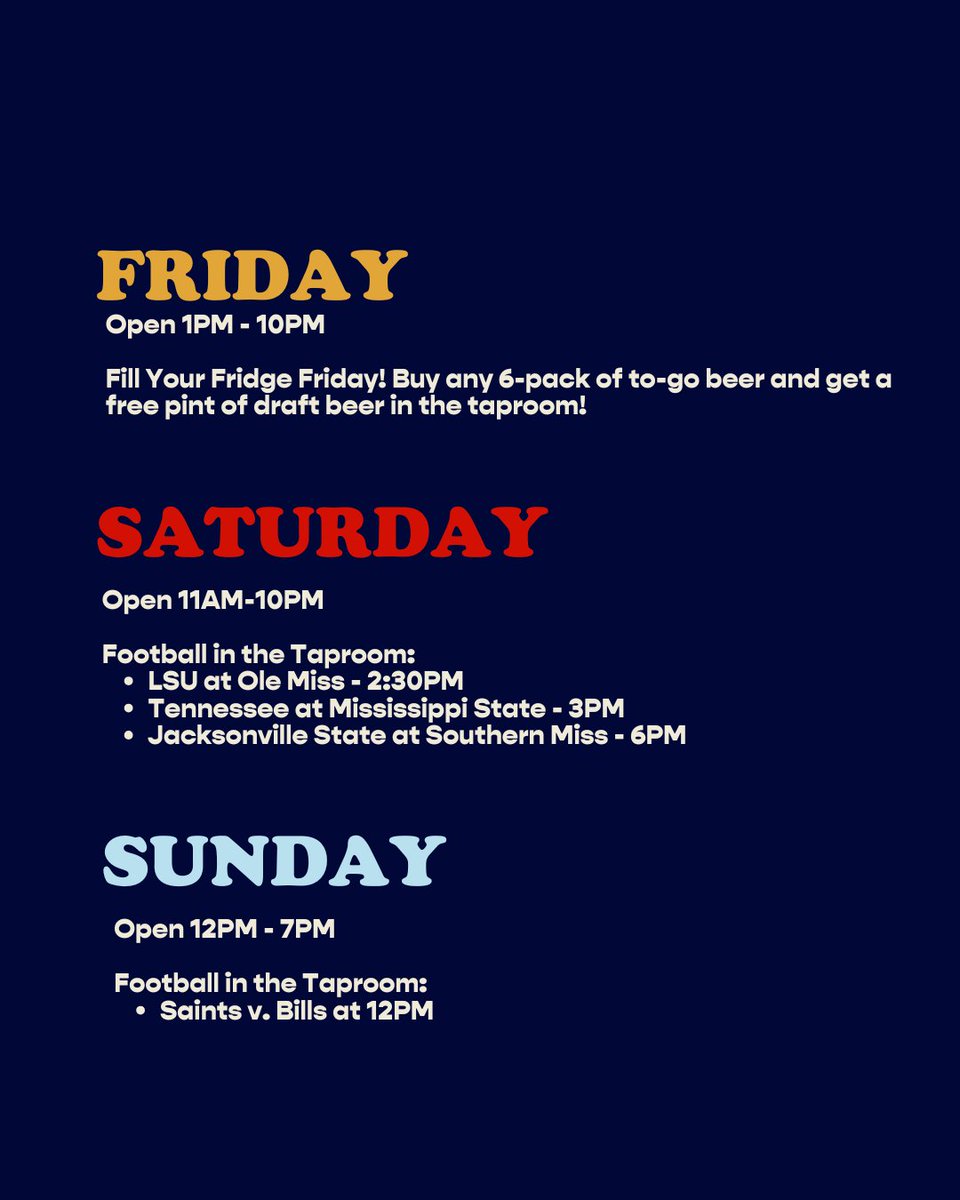 Check out what's happening this week in the Taproom!