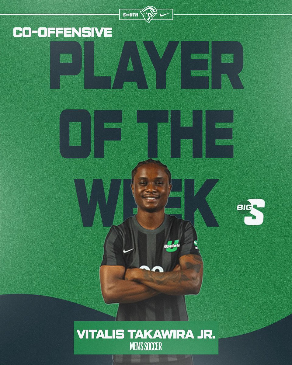 USC Upstate Men's Soccer (@upstatemsoccer) on Twitter photo After a big offensive week, Vitalis Takawira Jr. earns Co-Offensive Player of the Week honors from <a href="/BigSouthSports/">Big South Conference</a> 🔥
#SpartanArmy ⚔️ After a big offensive week, Vitalis Takawira Jr. earns Co-Offensive Player of the Week honors from <a href="/BigSouthSports/">Big South Conference</a> 🔥
#SpartanArmy ⚔️