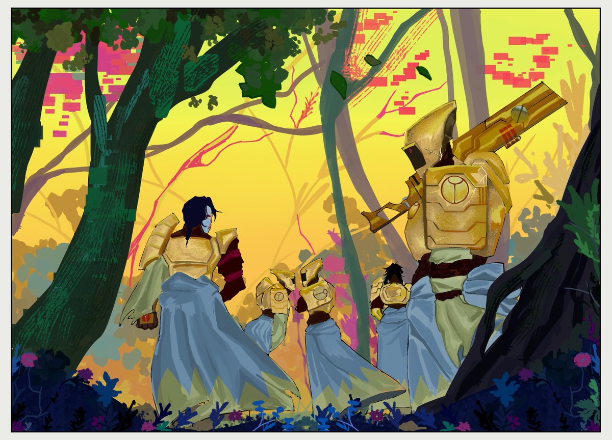 Posting this here since this panel was shelved , decided on a different opening that suits the mood better for the tau/raptor comic , coloring was super inspired by irsyadalma