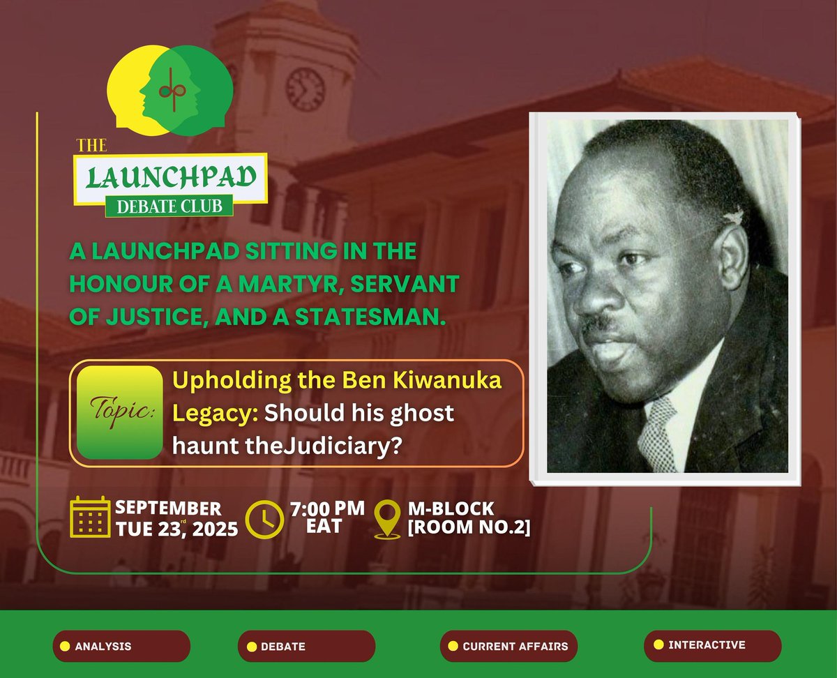 Make a date with us this Tuesday! 

.<a href="/ug_lawsociety/">Uganda Law Society</a> <a href="/JudiciaryUG/">Judiciary Uganda</a>