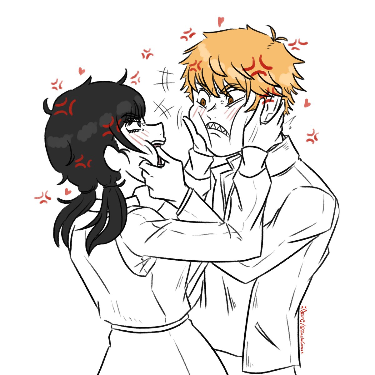 It started out cute but then they just started bickering...

#asaden #chainsawman  #csm #zacdraws