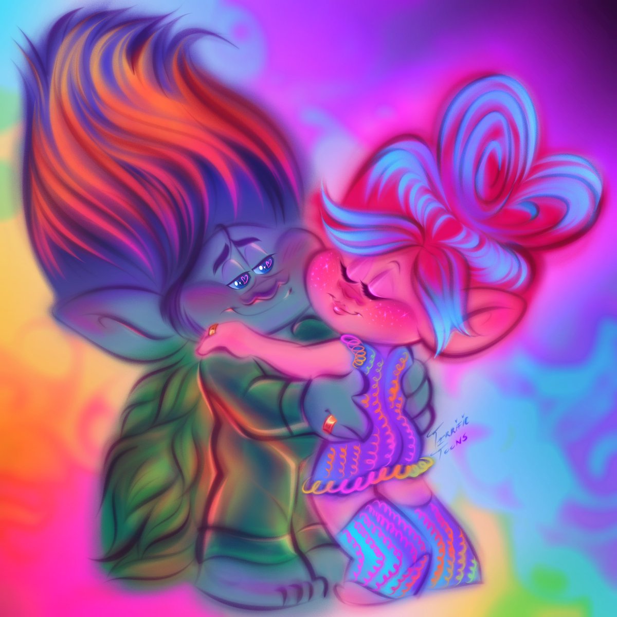 🩷🧡💛💚🩵💜
#broppy #trollsfanart #trollstwt