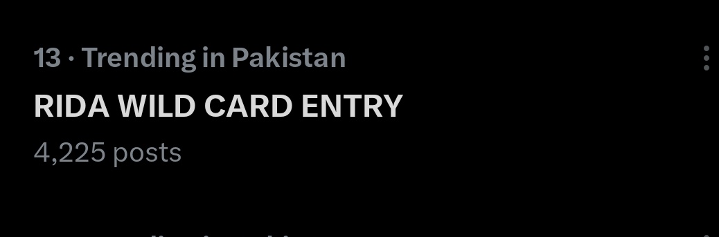 Tamashaa24x7's tweet image. &quot;RIDA WILD CARD ENTRY&quot; is currently trending at 13th spot with more than 4.2k tweets.

Repost, if you&apos;re part of this trend.

#Tamasha4
