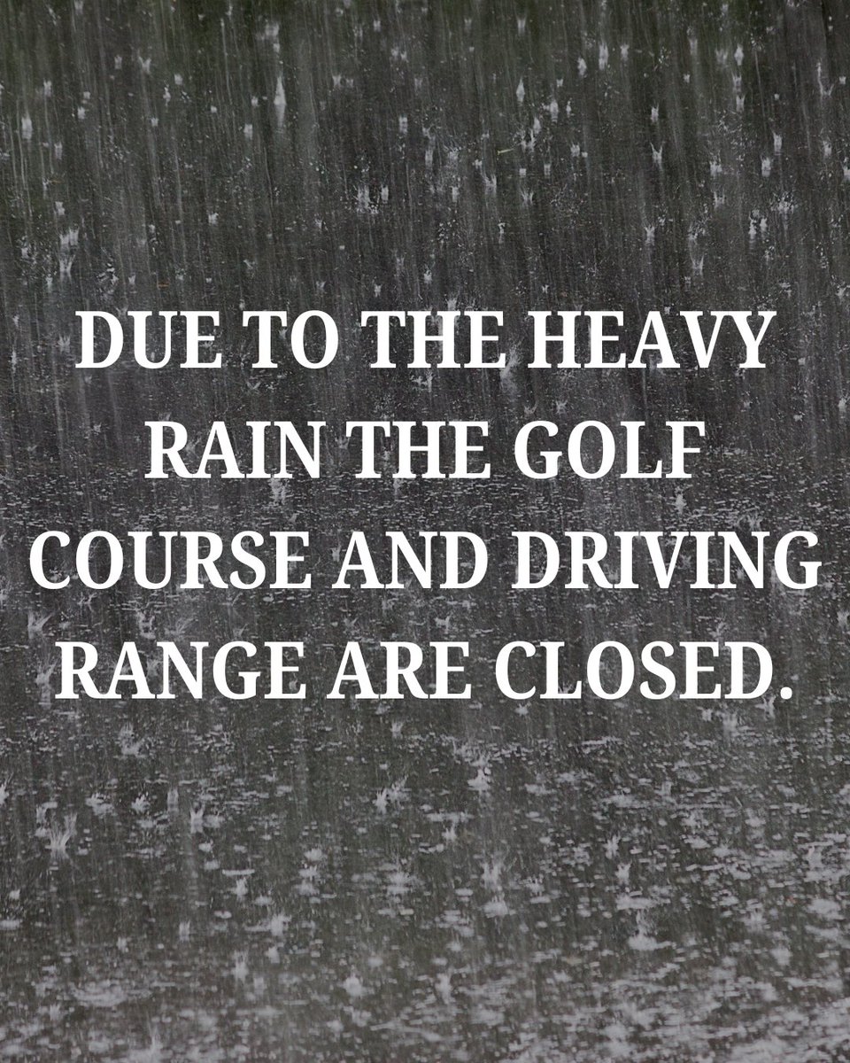 heatherwoodegc's tweet photo. Even though we need it, the golf course and driving range are closed due to the heavy rain.
#HeatherwoodeGolfClub #SWOhiogolf #SpringboroOhio #rainclosure https://t.co/jdPIpblvox