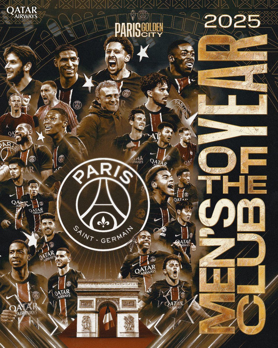 MediaParisien's tweet photo. 🚨🚨🚨 LE PSG REMPORTE LE TROPHÉE DE LA MEILLEURE ÉQUIPE DE L’ANNÉE ! 

#BallonDor https://t.co/wVZcntqtub