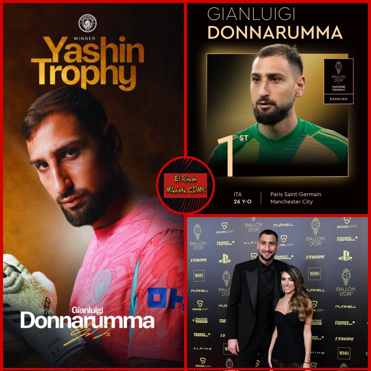 Gianluigi Donnarumma se lleva el Trofeo Yashin como el mejor Portero de la Temporada 2024/25
#BallonDor 
El Guardameta Italiano fue clave para los trofeos de esta temporada que se llevó el París PSG
