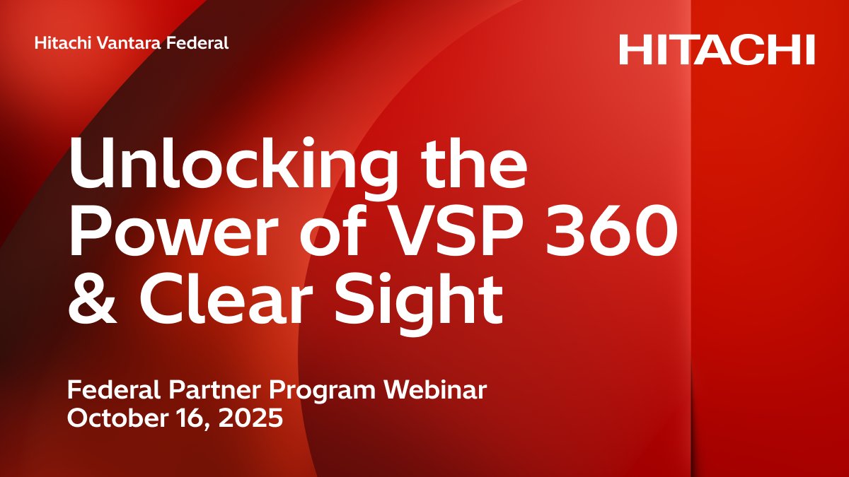 Federal authorized value-added-resellers and systems integrators are invited to join us on October 16th for our Q3 Federal Partner Program Webinar: "Unlocking the Power of VSP 360 &amp; Clear Sight".

Learn more and register: bit.ly/4na59nu #BuiltToWin #BetterTogether