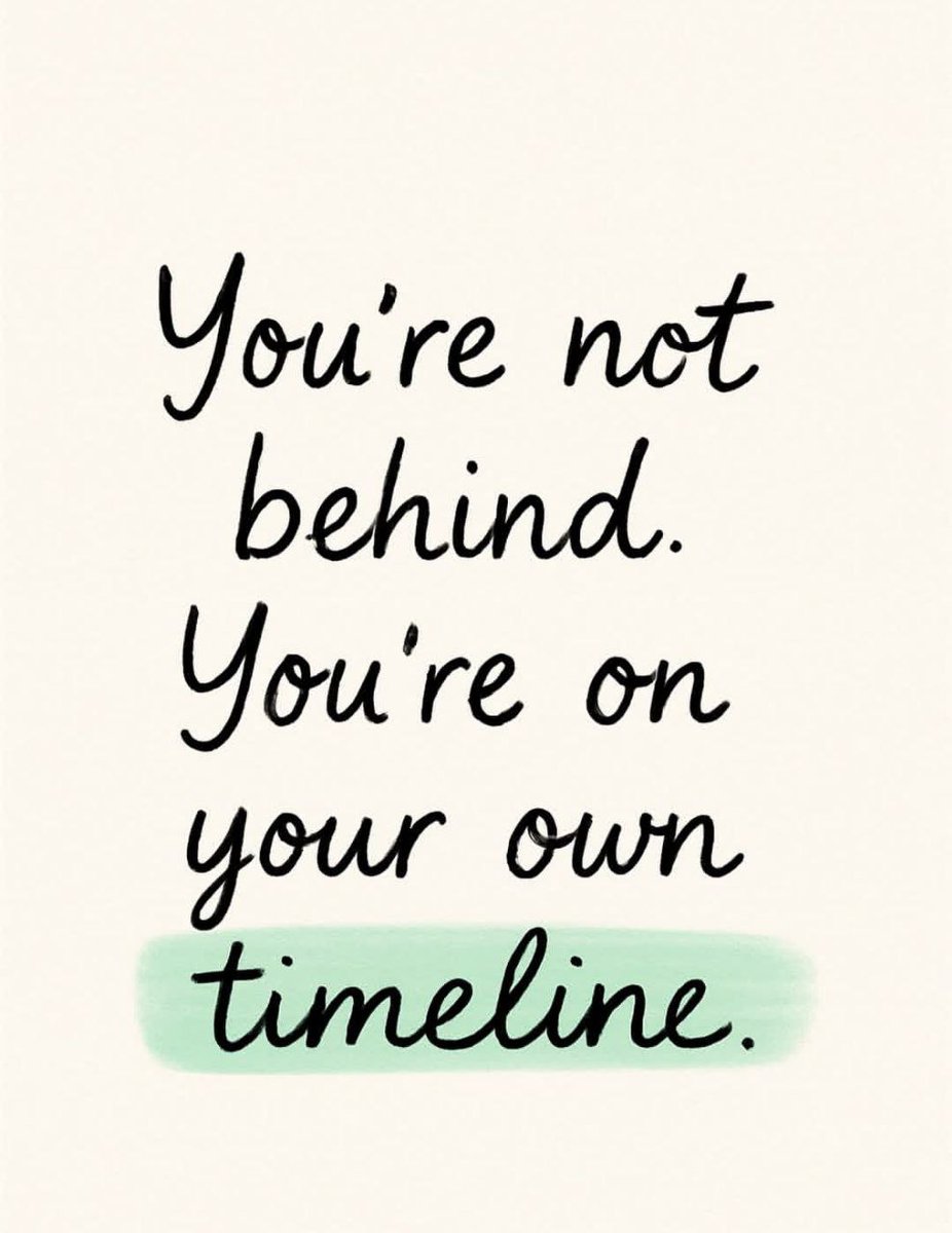 You're on your own timeline.
