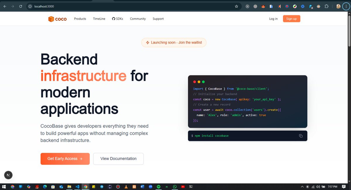 dy_coder_'s tweet image. Coco Base update 🤎🧡
Restyled the HomePage, built timeline + SDK pages, and cleaned things up. Steady progress 💻📷 #CocoBase #Devlog #coding #Baas