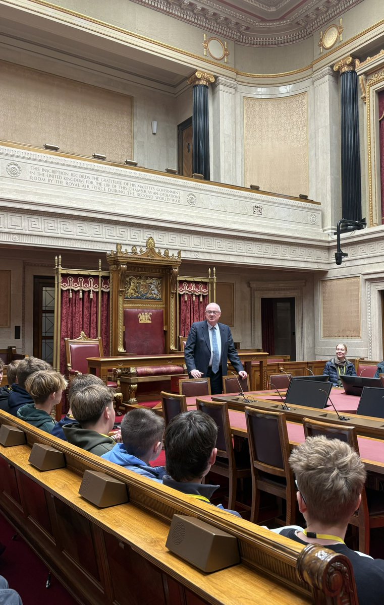 NIAEducation's tweet photo. Many thanks to @ballyclarelangs &amp; German students for taking part in our session today. Students also met with @SteveAikenUUP and discussed the role of the Assembly. Many thanks to Ms Kennedy for booking the session. Komm gut nach Hause! https://t.co/mf2s1Y9HXD