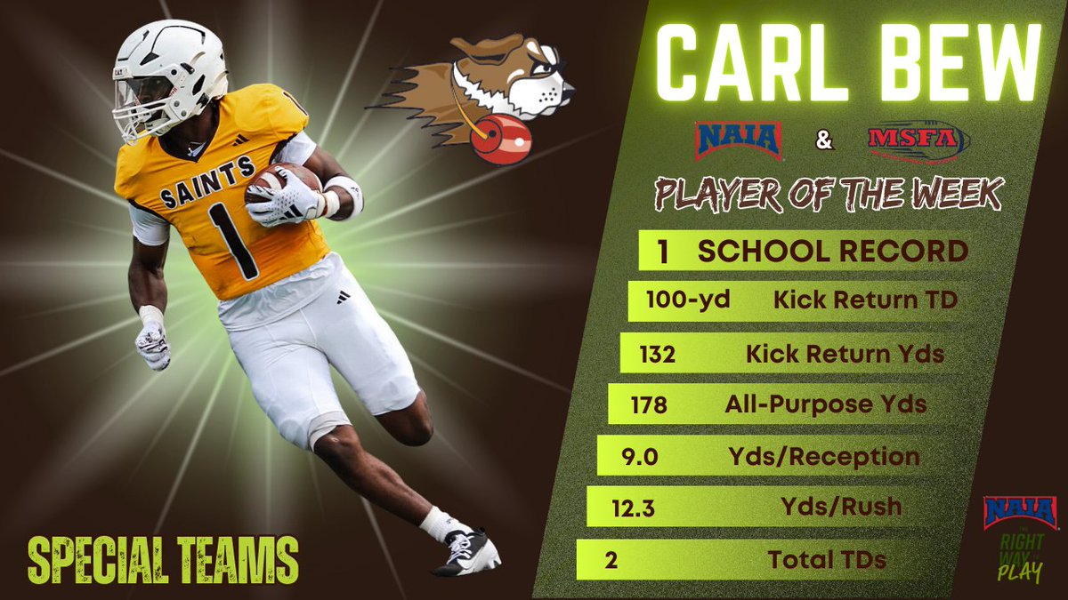 Breaking records, winning awards. Congrats Carl! 🏆🏈

#RollBernies🐶