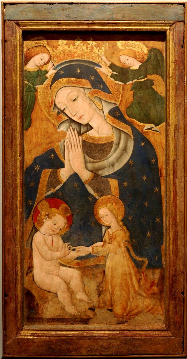 solas_na_greine's tweet image. Matteo da Campli - Madonna Crowned by Two Angels and Mystical Marriage of Saint Catherine. c.1490