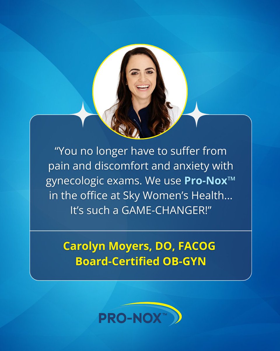 CAREstreamUSA's tweet image. With #ProNox in the #OBGYN industry, clinicians can deliver a treatment experience that stands out. 

It’s time to offer Pro-Nox™ in your OB-GYN facility—so women aren’t held back from the care they need💙⁠
⁠
instagram.com/p/DOypGCsEj6a/…
#CAREstreamAmerica #repost