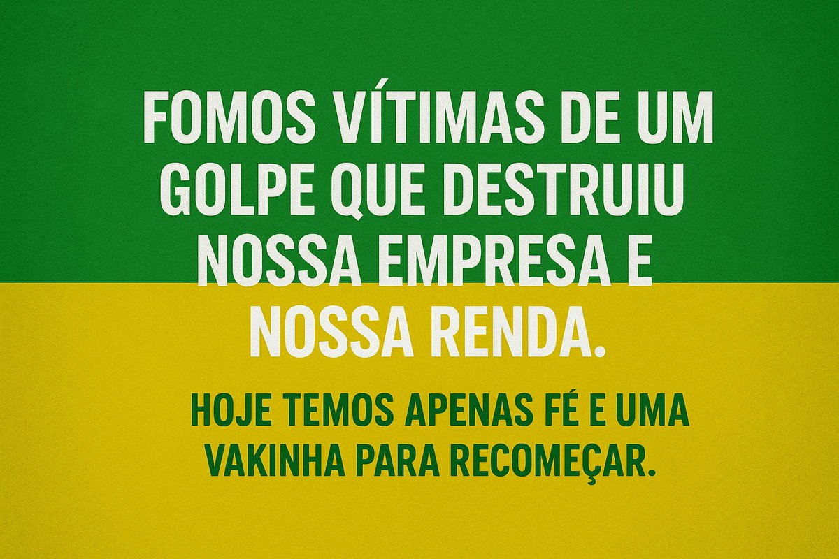 🚨 Fomos vítimas de um golpe que destruiu nossa empresa e nossa renda.
Hoje temos apenas fé e uma Vakinha para recomeçar 🙏

✨ Cada curtida, doação e compartilhamento é uma chance de reconstruir nossa vida.
👉 vakinha.com.br/123456

#Vakinha #Ajuda #Solidariedade #União