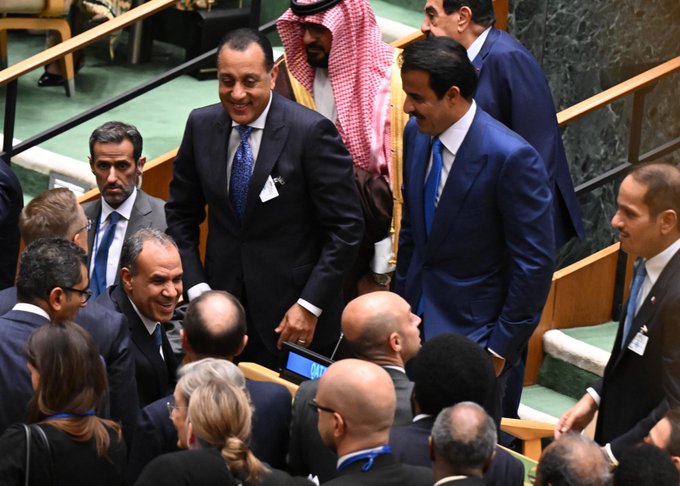 عاجل| فرحة الوفد المصري والوفود العربية بإعلان الرئيس ماكرون الاعتراف بالدولة الفلسطينية #بوابة_أخبار_اليوم 
