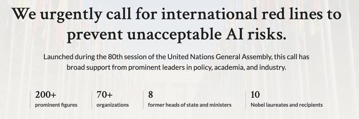 The core challenge for AI governance isn't awareness or will, it's consensus. 

No government wants to lose control, but no one can agree on what the redline should be. Until we can get specific, calls for regulation like the one at the UN today will struggle to gain traction.