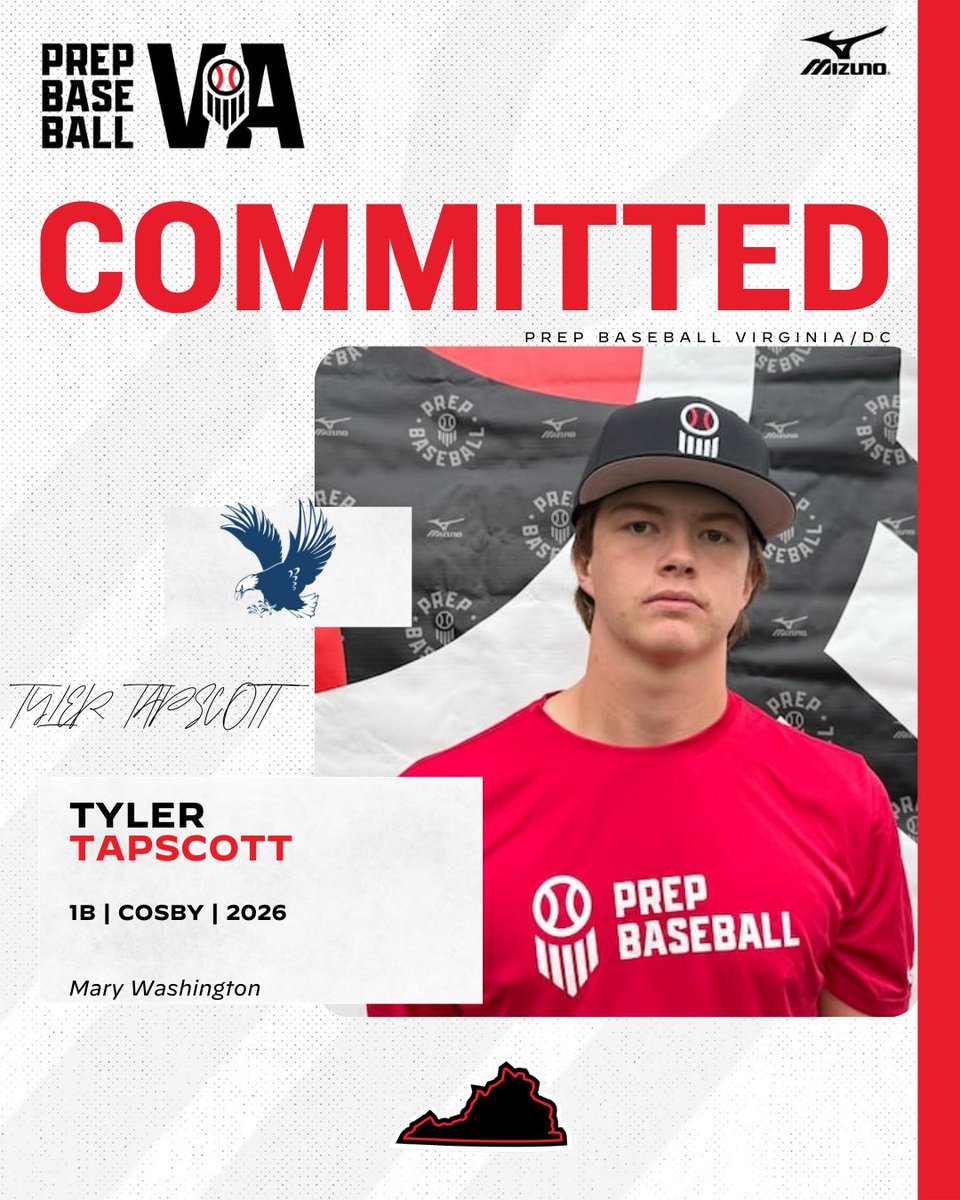 PrepBaseballVA's tweet image. 🚨 Commitment Alert 🚨

&apos;26 Tyler Tapscott (Cosby) announces his commitment to Mary Washington University.

See his full profile ➡️ loom.ly/8WWZDHI

#BeSeen