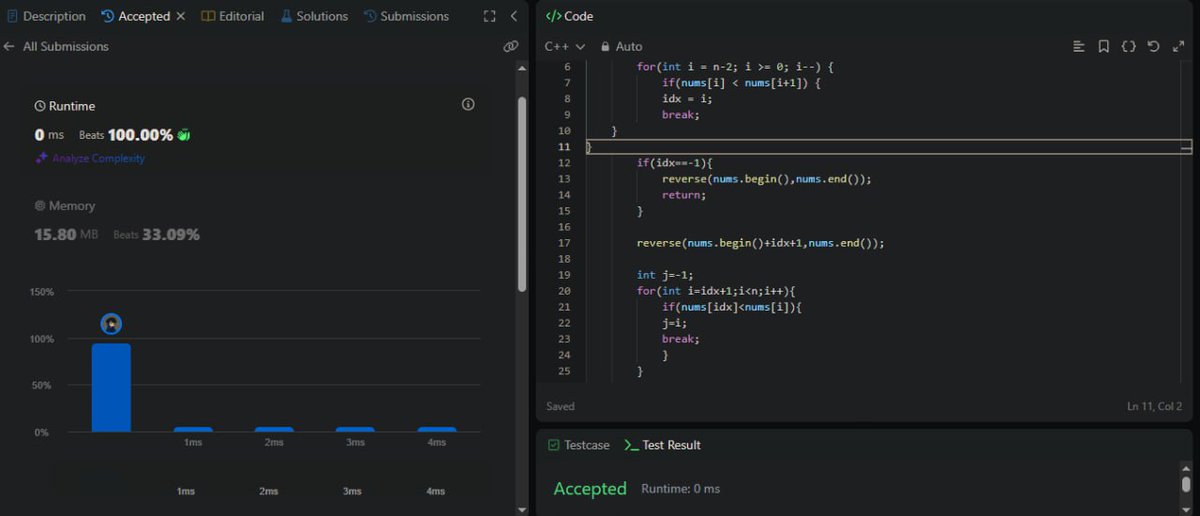 github_devloper's tweet image. Today&apos;s Grind Update💦

Finished &quot;Next Permutation&quot; 🧠 and learned a lot! 💪 Next up, &quot;Trap Water&quot; 💦. Also completed a college assignment and syllabus study 📚. Soon, I’ll practice on Codeforces. Hope I survive the grind! 🤞

#DSA #Codeforces #ProblemSolving  
#buildinpublic