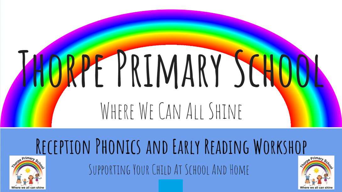 We will be holding a Phonics and Early Reading Workshop for our Reception parents on Wednesday 8th October from 9am-9:30am. We hope to see you all there!