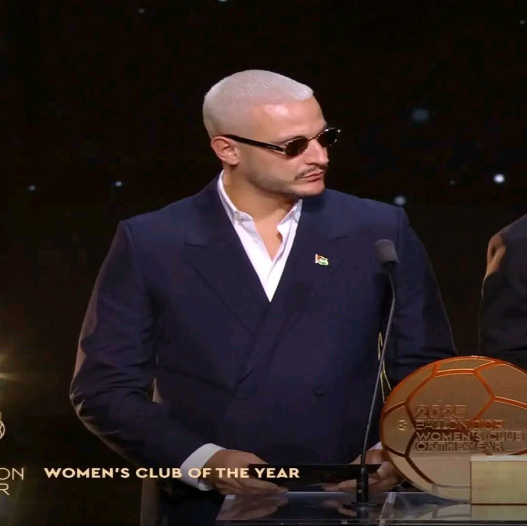 heculll's tweet photo. DJ Snake wearing a Palestine coat pin at the Ballon d’Or gala 🫡🇵🇸 https://t.co/r912xuwlB9