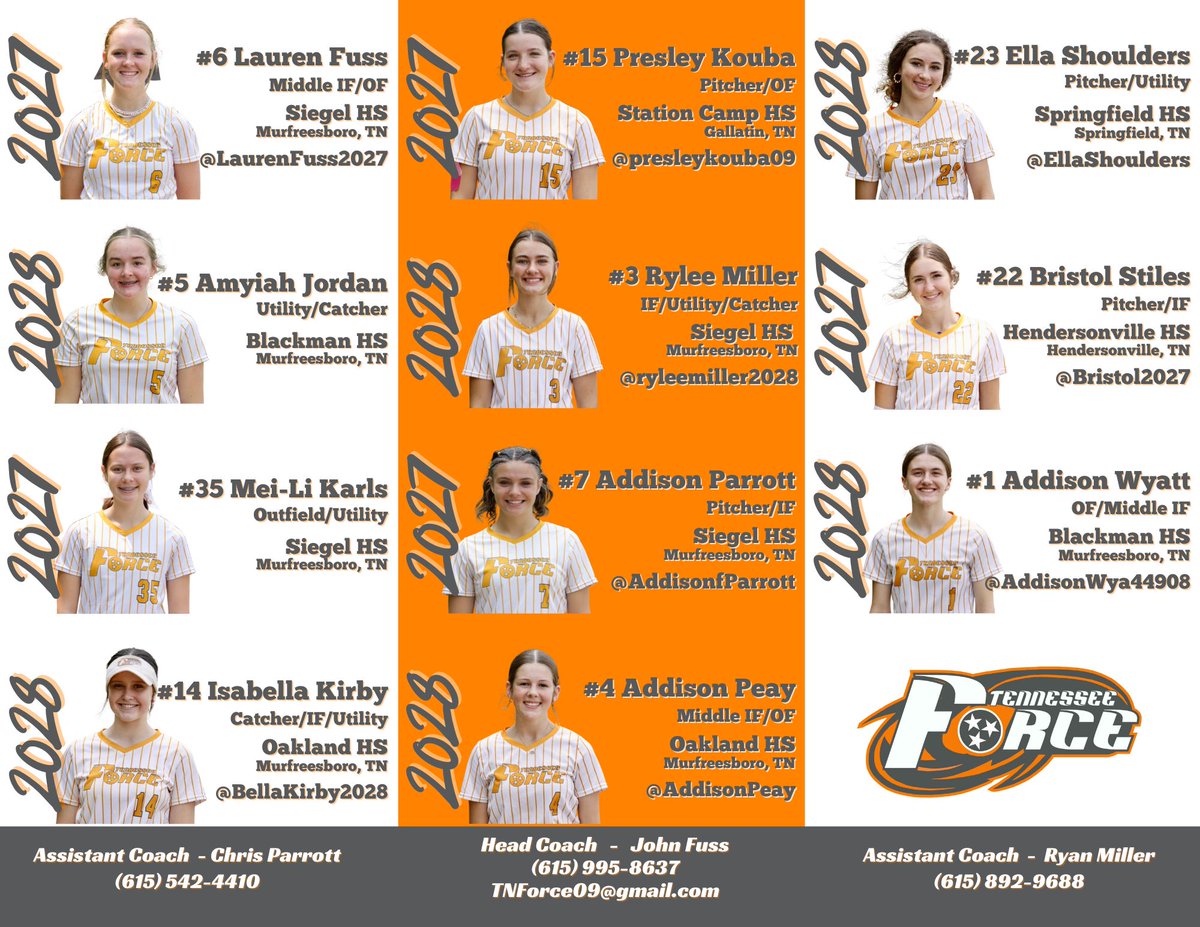 TNForce09's tweet photo. Fall season starts this weekend! Playing local at McKnight Park in Murfreesboro (edit: game 2 time updated) https://t.co/biuYto7tri