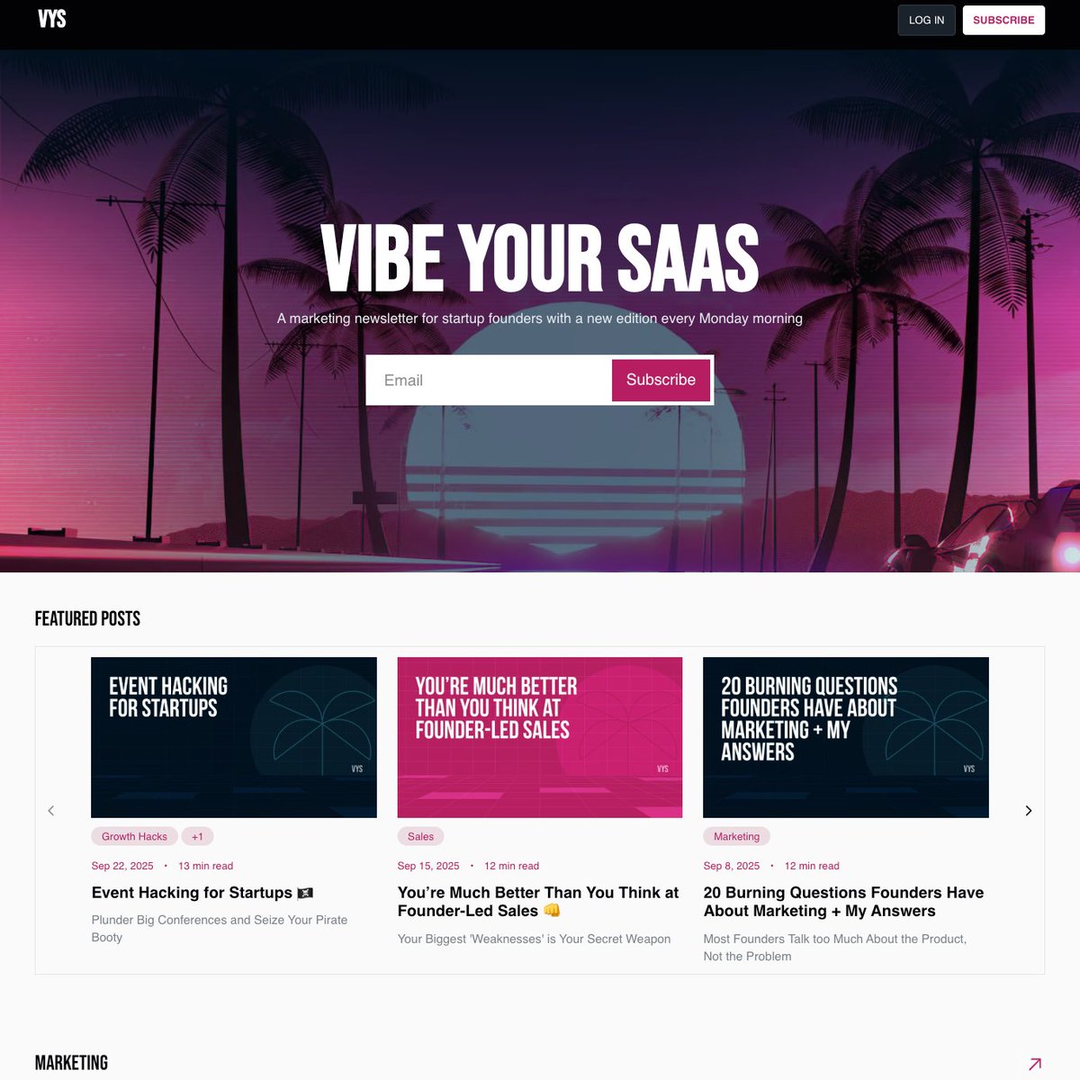 New: Before → After

→Publication: Vibe Your Saas by <a href="/I_Am_GKennedy/">Gregory Kennedy // Vibe Marketer</a> 
→Built on <a href="/beehiiv/">beehiiv 🐝</a> 
→Designed by <a href="/joinpixels/">Pixels</a>
