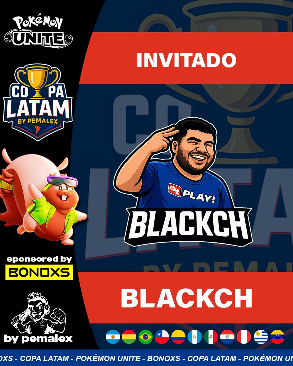 pemalexuy's tweet photo. 🎙️ ¡La COPA LATAM sigue sumando figuras! 🎉
BLACKCH estará como invitado aportando su voz y toda la pasión por el competitivo. ⚡️
📺 Disfrutá cada detalle EN VIVO por https://t.co/kPlWYdPRIv
#CopaLATAM #PokemonUNITE #Esports
@JustDanDesigns
@bonoxs_latam https://t.co/6barzFVMI6