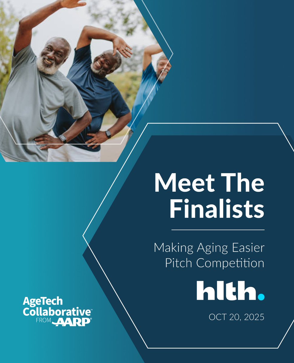 AgeTechCollab's tweet image. 🚨 Just announced: Finalists for our Making Aging Easier Pitch at #HLTH2025! Congrats to Clarity, Jayla Health, Longevity AI, @SleepReset &amp;amp; @ThroneScience 🎉 with solutions in AI-powered sleep therapy, neural tech, and smart sanitation.🗓️ 10/20 | Las Vegas instagram.com/p/DO6uz_hDuk-/