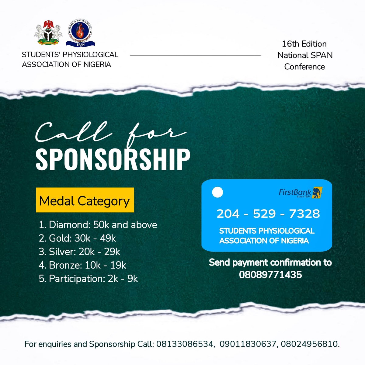 STUDENTS' PHYSIOLOGICAL ASSOCIATION OF NIGERIA tweet media