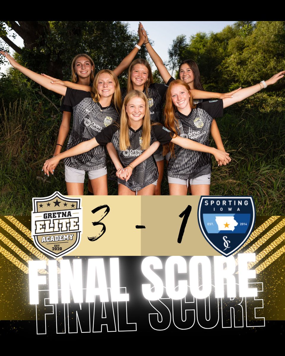 Great weekend for a win! Awesome job this weekend ladies 🌟💫Goals scored by Yirah, Zoey, and Taylor! 🙌👏👏 <a href="/yirah_sears4/">Yirah Sears</a> <a href="/Zoey_Ridder/">Zoey Ridder</a> <a href="/TaylorLaRock/">Taylor</a> #BeElite <a href="/GEA_ECNL/">Gretna Elite Academy ECNL</a> <a href="/GretnaEliteAcad/">Gretna Elite Academy</a>