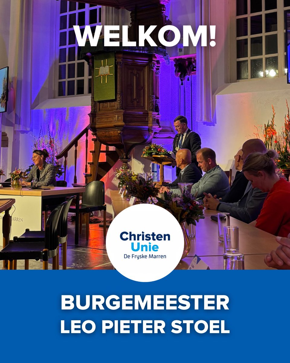 cu_dfm's tweet image. 💙 ChristenUnie de Fryske Marren heet drs. Leo Pieter Stoel van harte welkom als nieuwe, kroonbenoemde burgemeester van gemeente De Fryske Marren! Wij feliciteren hem met zijn installatie en wensen hem Gods zegen toe in zijn werk voor onze gemeente. 

#joure #dfm #burgemeester