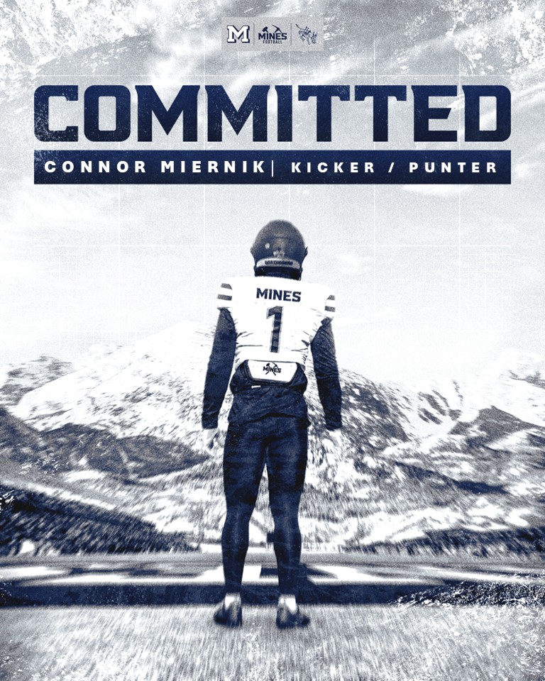 ConnorMiernik's tweet image. After a great game day visit and trip to Golden, I'm blessed to announce that I have COMMITTED to play football and continue my academics at The Colorado School of Mines! Very excited for this next chapter of my life 🙏#HelluvaEngineer
@Scottg24 @CoachYonBoone @CoachBobStitt…