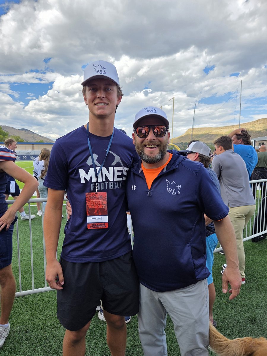 ConnorMiernik's tweet image. After a great game day visit and trip to Golden, I'm blessed to announce that I have COMMITTED to play football and continue my academics at The Colorado School of Mines! Very excited for this next chapter of my life 🙏#HelluvaEngineer
@Scottg24 @CoachYonBoone @CoachBobStitt…