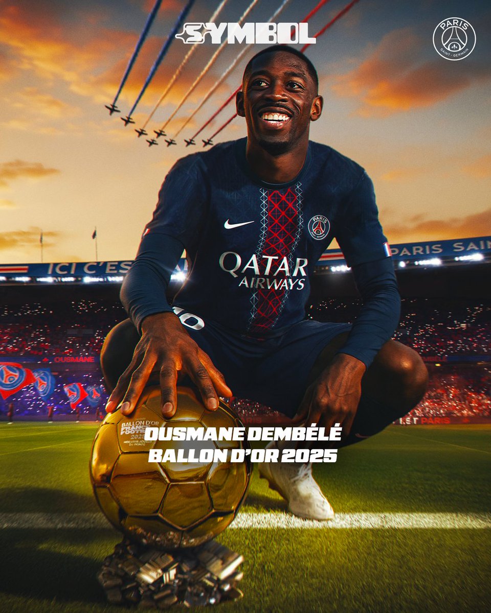 Symbolfr's tweet image. 🏆 Ousmane Dembélé est le Ballon d&apos;or 2025 #BallonDor
