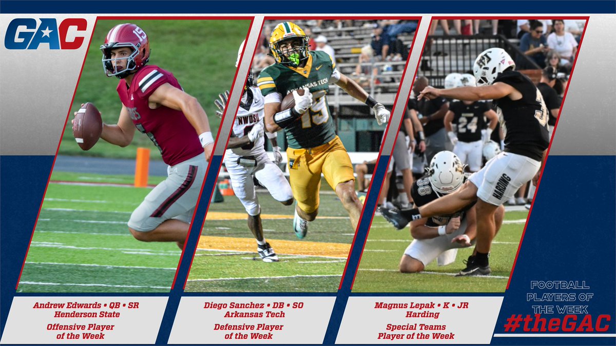 #theGAC FOOTBALL PLAYERS OF THE WEEK (WEEK THREE) - greatamericanconference.com/news/2025/9/22…