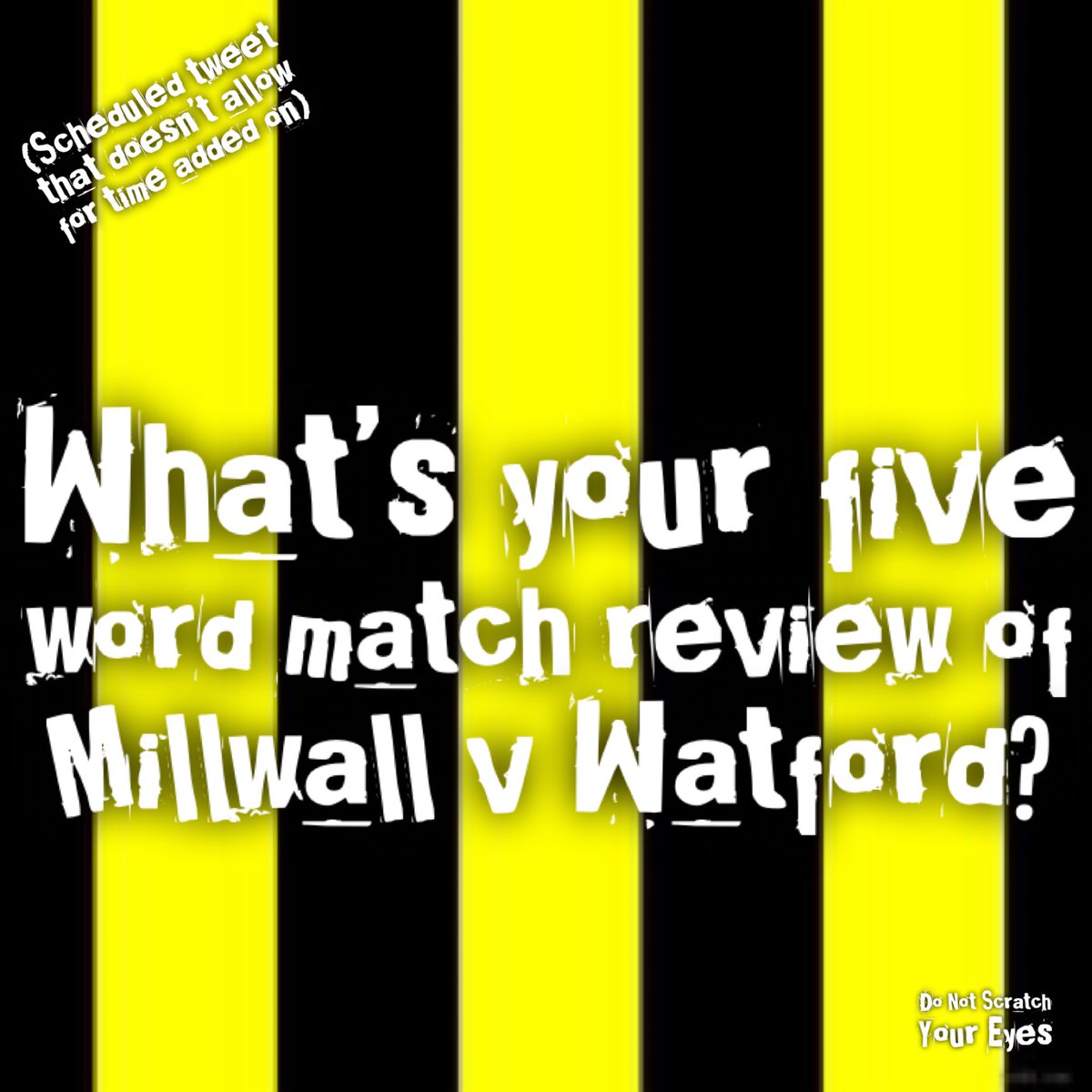 Do Not Scratch Your Eyes Watford FC Podcast 🐝 tweet media