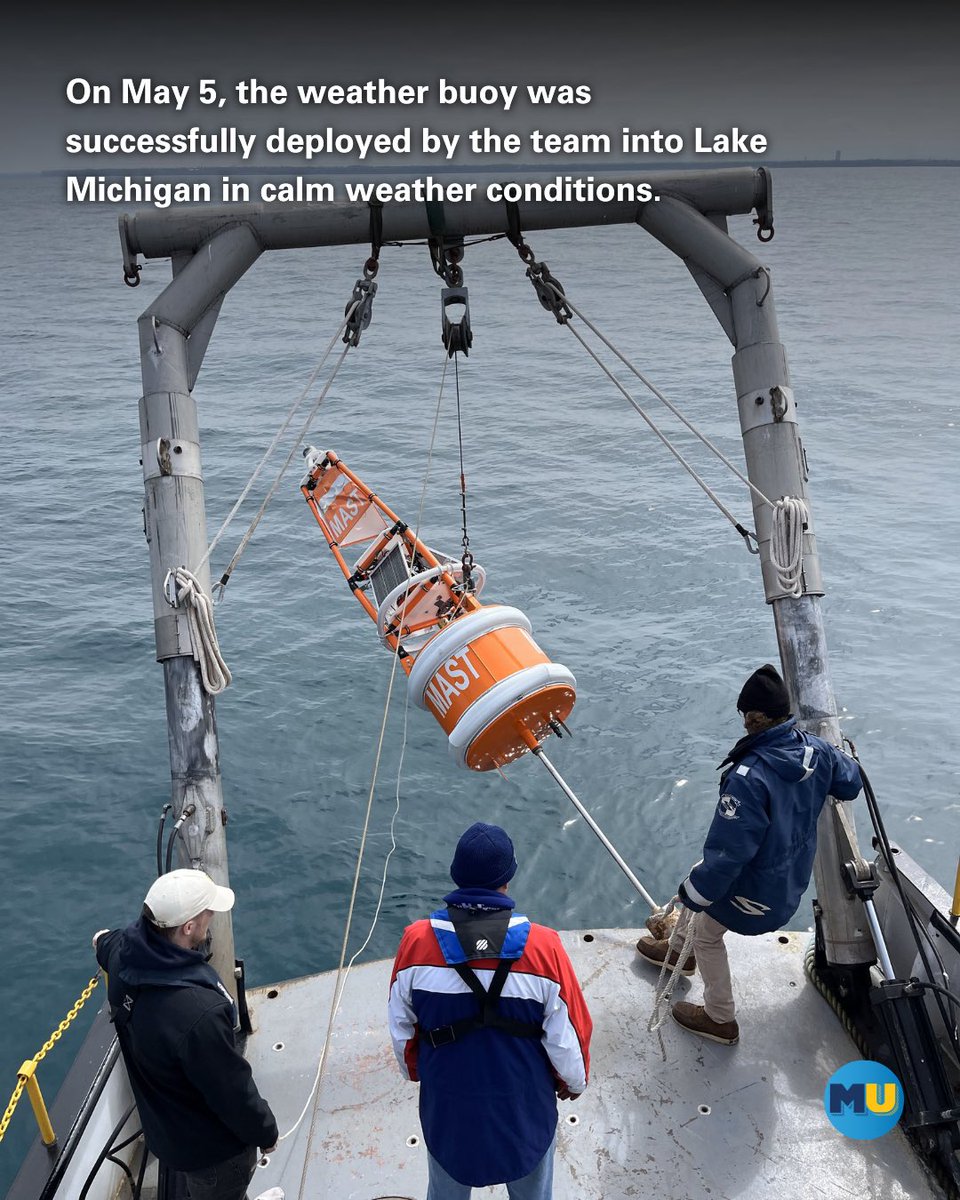 MarquetteU's tweet photo. ⛵ A senior engineering team deploys its capstone project into the waters of Lake Michigan, providing a community service to the local sailing community while learning lifelong skills. 

Read more: https://t.co/6QmPyVfRNA https://t.co/mAZXZQJ8rF