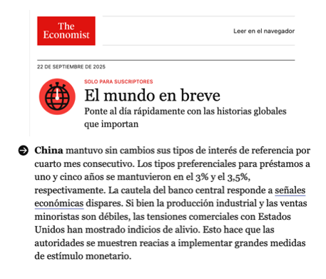 COMPARAR
CHINA
Las tasas para créditos
ANUAL 3% (por un año)
QUINQUENAL 3,5% (por 5 años)

ARGENTINA
ANUAL 80% (promedio interbancario)
HIPOTECARIO 10,50% + UVA (al interés se le suma la inflación)