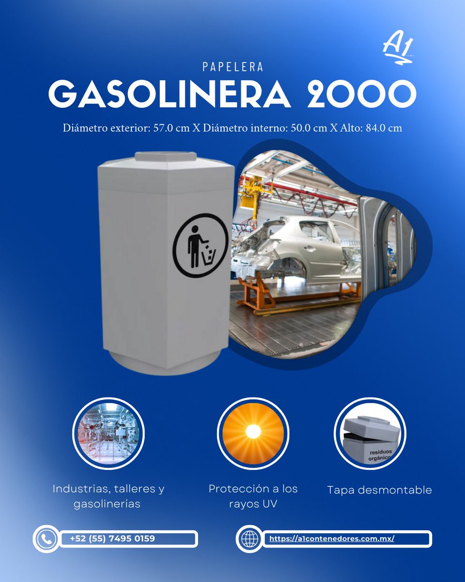 ContenedoresA1's tweet image. ¿En búsqueda de eficiencia y durabilidad? 🕵️ 

Con los #botes de #basura para #gasolineras ⛽ obtén la resistencia y durabilidad que deseas.

¡No lo pienses más!

📞 Contáctanos al (56) 4770 2022 
📱 Escríbenos por WhatsApp al 55 7495 0159
💻 Visítanos en  f.mtr.cool/jizayuzglw