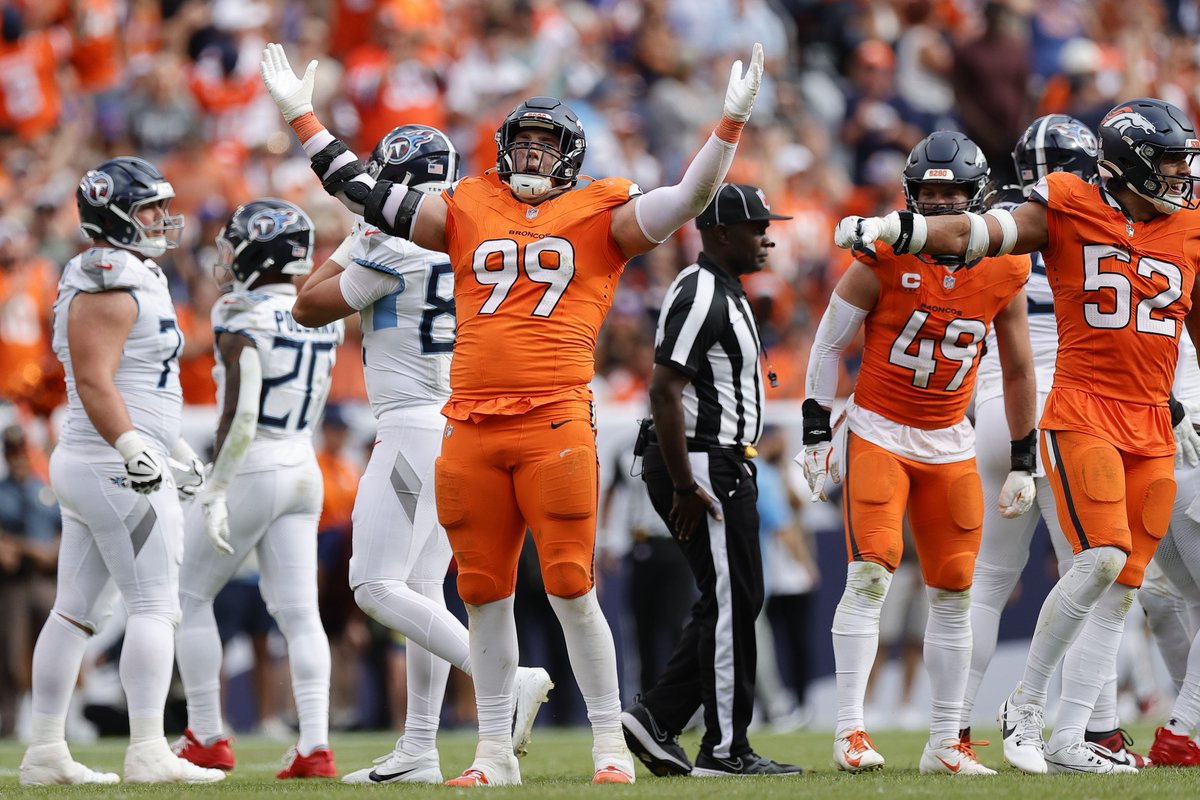 Nik Bonitto and Zach Allen lead the entire NFL in QB hits.

Allen leads the NFL with 10.

Bonitto is second with 9.
