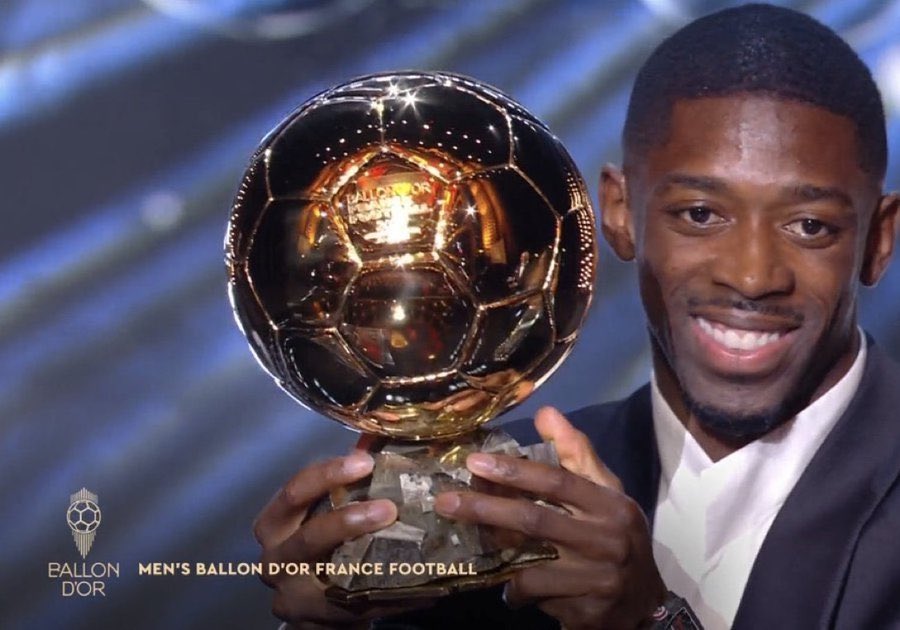 Blindaliston's tweet photo. #BallonDor 
Félicitations @dembouz 🥇 @PSG_inside 🥇 https://t.co/1Xo2surcr0