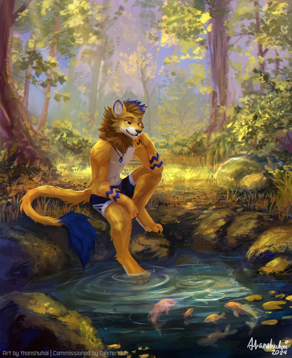 DexChillViber's tweet image. Forest Pond 
YCH from @thanshuhai