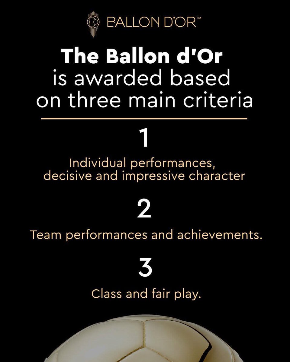 last season:-
57 - Mohamed Salah (52 matches)
51 - Ousmane Dembélé (53 matches)
43 - Lamine Yamal (55 matches)

Mohamed Salah finished fourth behind Dembélé and Lamine Vitinha !!!!

Didn't you say that these are the criteria for choosing the winner!!!!!
Absolute joke 
#BallonDor