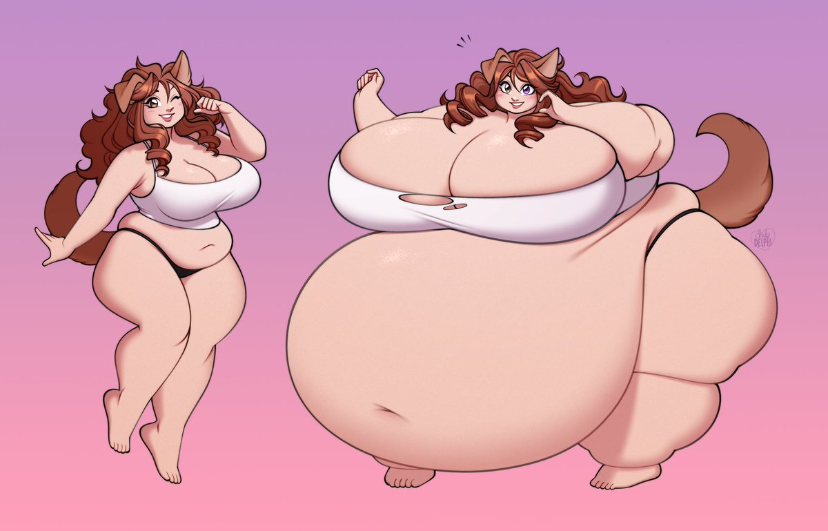 chub_delphi's tweet image. Flash Sale! One character with flat color for $75 - limited space so grab one while you can 🩷 DM me if you're interested #fatgirlfall #commissionopen